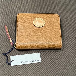 Dooney & Bourke Brown Leather Zip Wallet